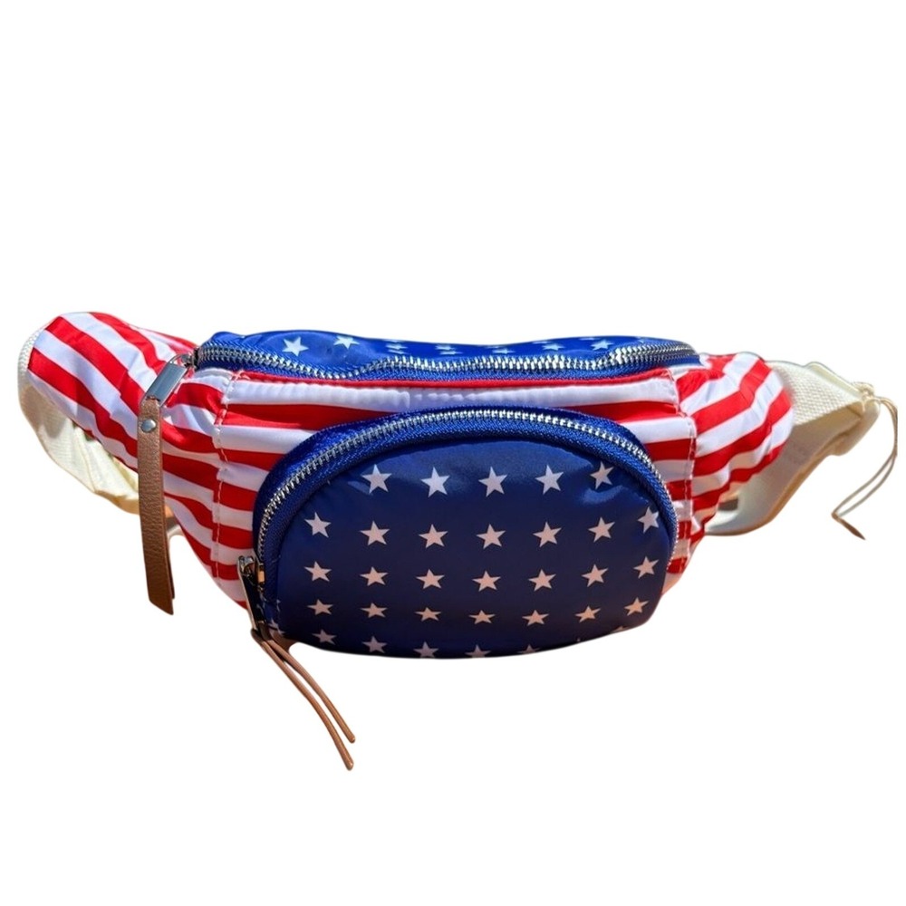 Madlove Men's Patriotic Star and Stripe Fanny Pack/ Belt Bag